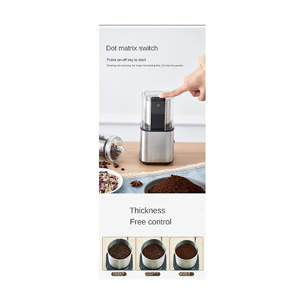 Bärbar Elektrisk Kaffebönkvarn Köksredskap Kryddor Salt Peppar Kryddor Nötter Spannmål Läkemedel cr