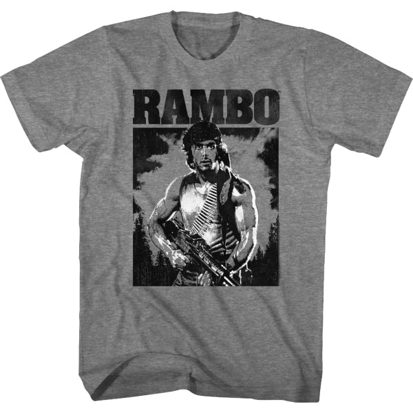 Svart och Vit Rambo T-shirt XL