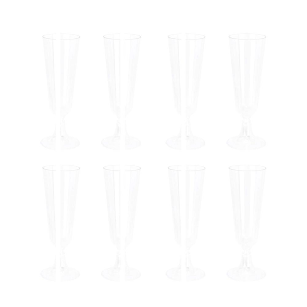 24 st Disponibel Champagne Flutes Vinglas Plast Testglas Champagne Flutes Glas 4,7 oz (150 ml)