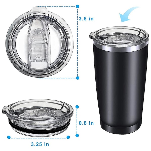 20oz Tumblerin Vaihtokansi, Vuotamaton Suihkusuojus Yeti Ramblerille ja muille