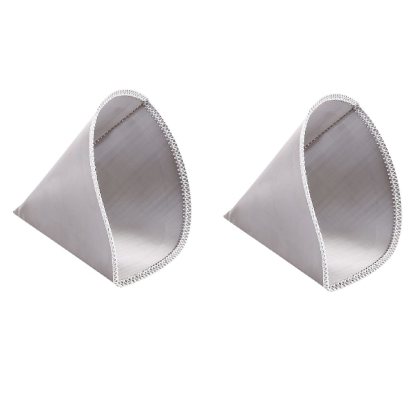 2 st återanvändbara droppfilter för kaffe, papperslösa kaffefilter, konformade filter, 3-4 koppar kaffe
