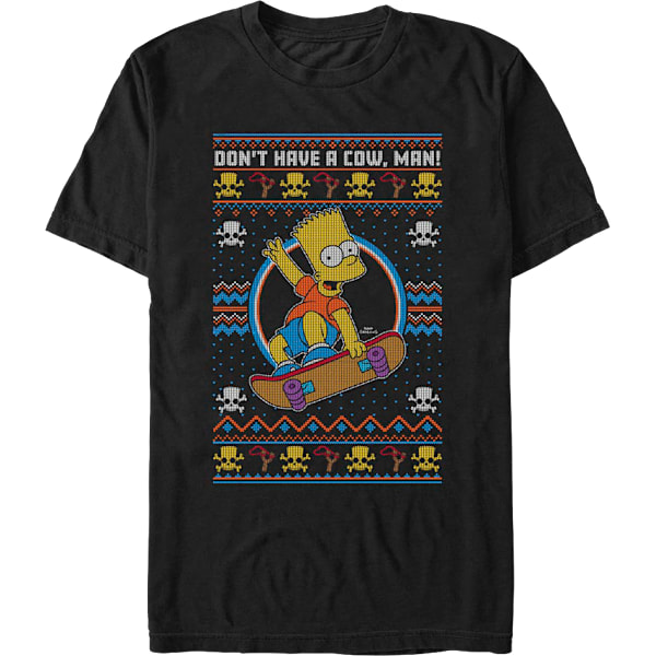 Ikke Få Kua Til Å Gå Av Snuffen - Julegenser Simpsons T-skjorte M