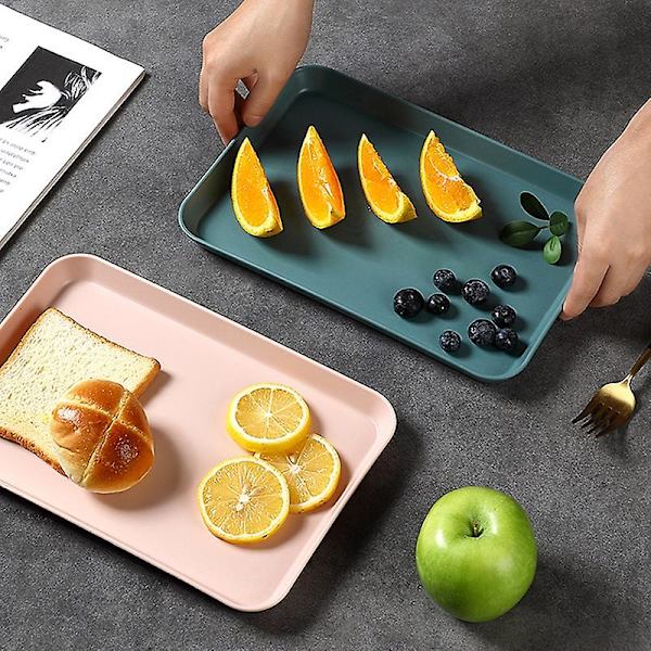 3 st Creative Multifunktionella Rektangulära Plastbrickor Förvaringsplatta-C