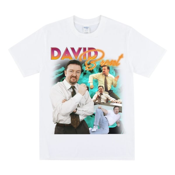 DAVID BRENT Hyllest T-skjorte White M