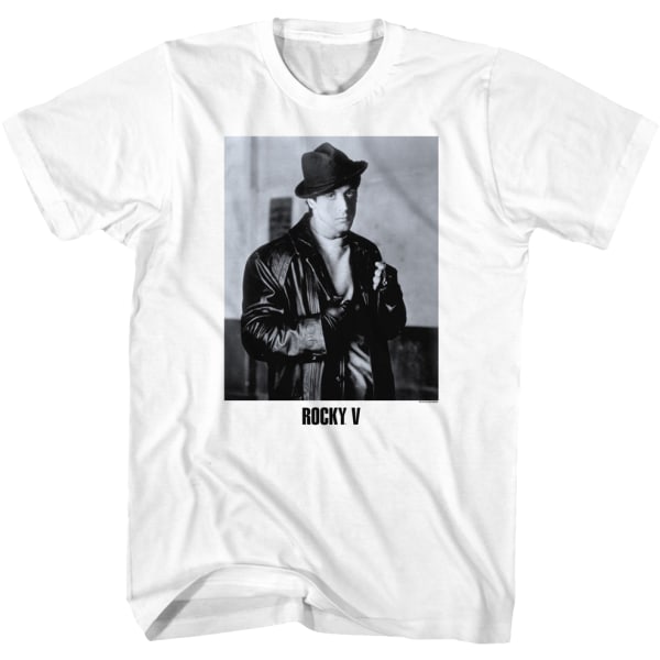 Svart och vit Rocky Balboa-bild Rocky V T-shirt M