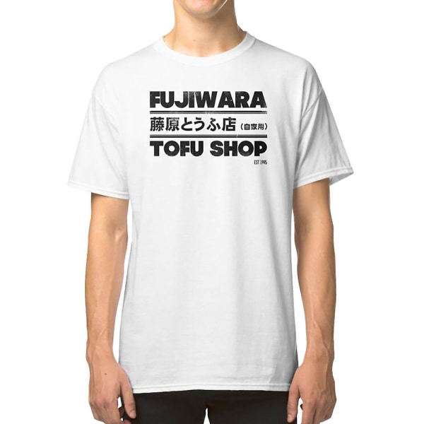 Initial D - Fujiwara Tofu Shop Tee (Musta) T-paita S