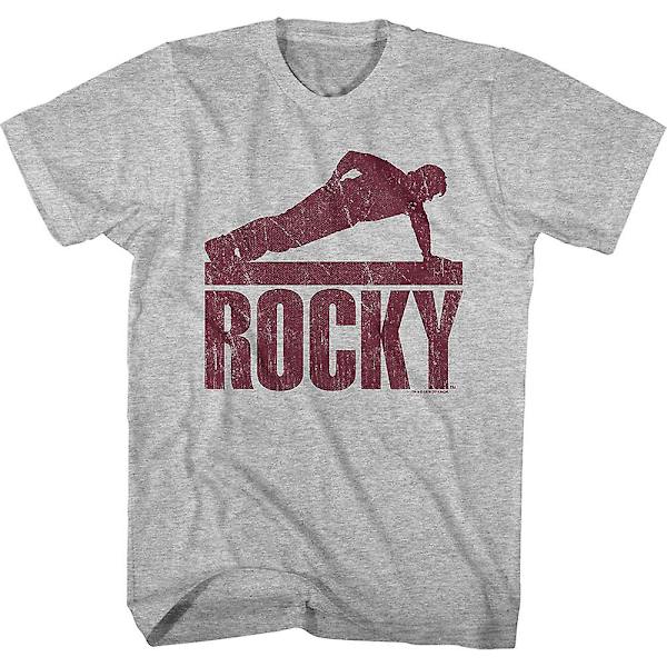 Yhden käden punnerrus Rocky T-paita M