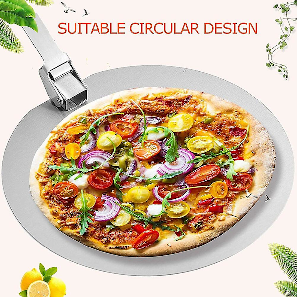 Pizza Paddel 12 Tum, Vikbar Pizzapaddel i Rostfritt Stål, Pizzapaddel Spatel med Handtag, Bakverktyg