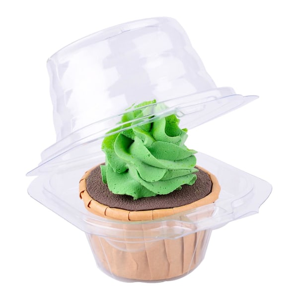 100 Pack Single Cupcake Container Cupcake Holder Box