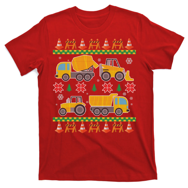Traktorer og Bulldozere Grim Jul Trøje T-shirt XL