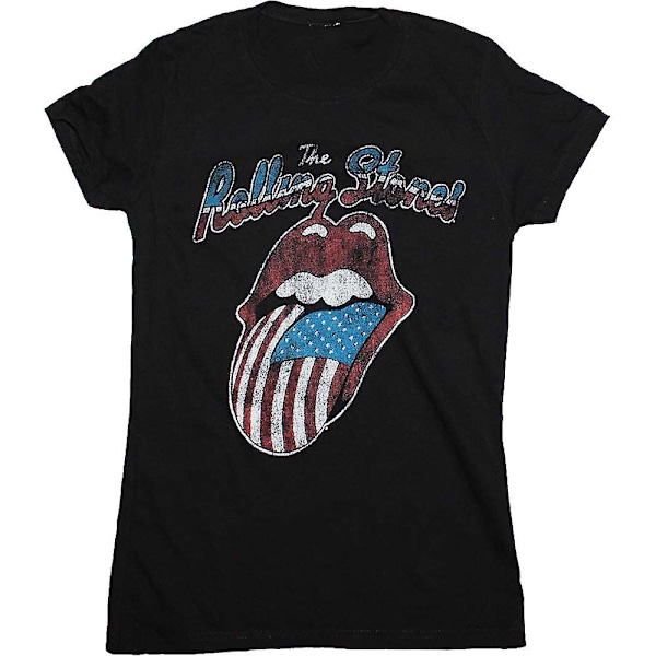 Junior Amerikansk Flag Tunge Rullende Sten T-shirt XXXL