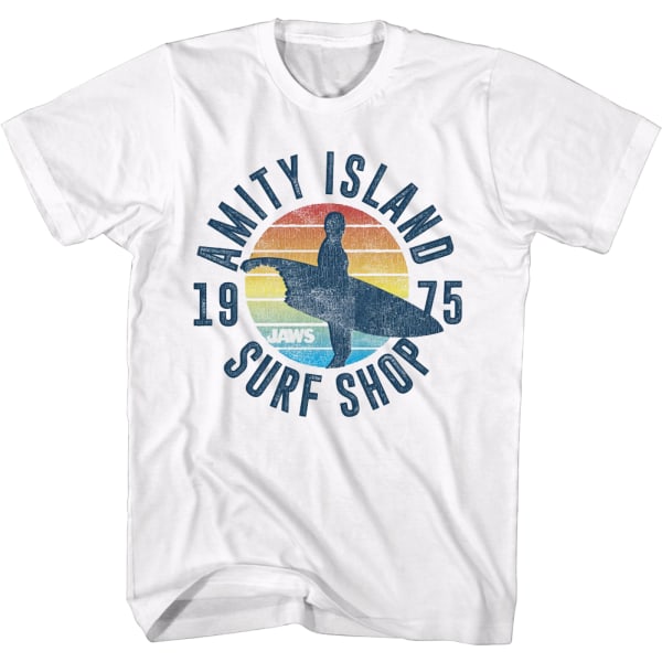 Hvid Amity Island Surf Shop Jaws T-shirt L