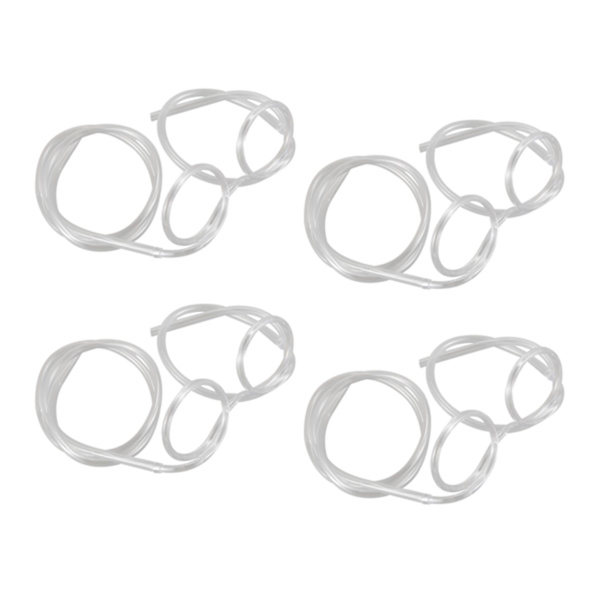 4X Brilleglasformede Drikkestraws - Transparent