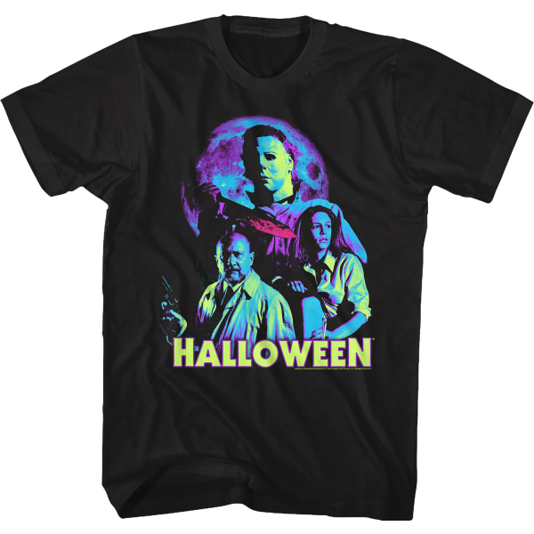 Neon Full Moon Halloween T-Shirt XL