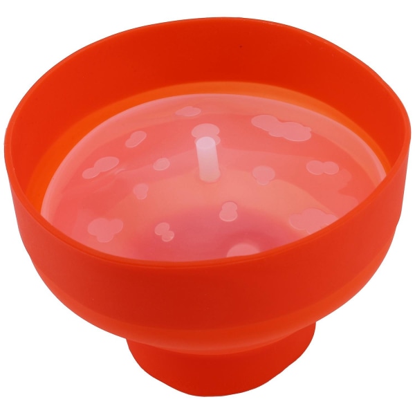 Popcorn mikrovågsugn silikon hopfällbar röd kök enkelt verktyg DIY popcorn hink skål maskin med cover