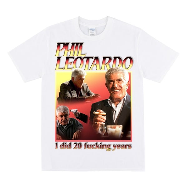 PHIL LEOTARDO Hyllningströja För Sopranos Fans White L