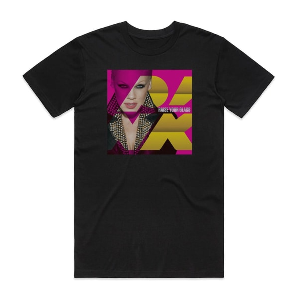 Rosa Raise Your Glass Album Cover T-shirt Svart XL