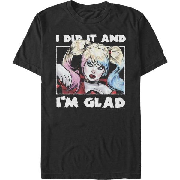 Harley Quinn I Did It And I'm Glad DC Comics T-Shirt New XXXL