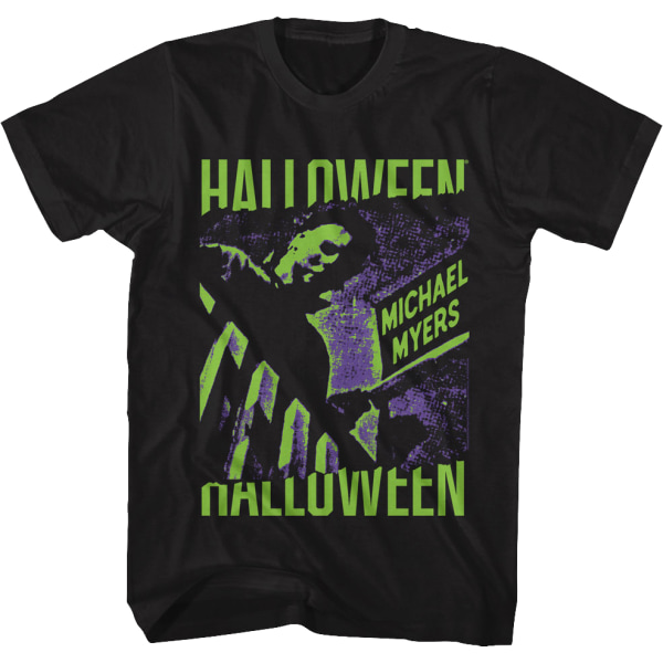 Michael Myers Neon Boogeyman Halloween T-skjorte M