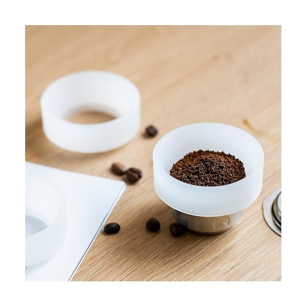 2 st kaffetillbehör i PP-plast, tygpulverhållare, återanvändbara kaffekapslar, tillbehör