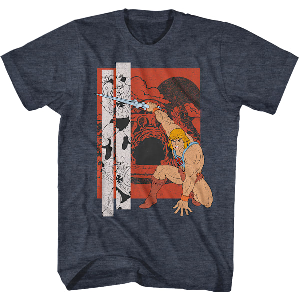 He-Man Action Pose Collage Masters of the Universe T-shirt M