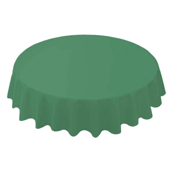 84 Tums Rund Bordduk Enkel Engångs PE Vattentät Tjockare Bordsskydd Tyg För Hemmet Dark Green