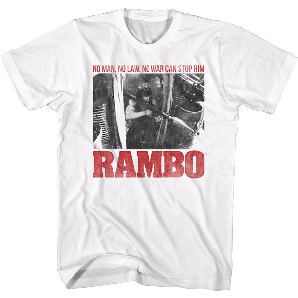 Ingen Mand Ingen Lov Ingen Krig Kan Stoppe Ham Rambo T-Shirt M