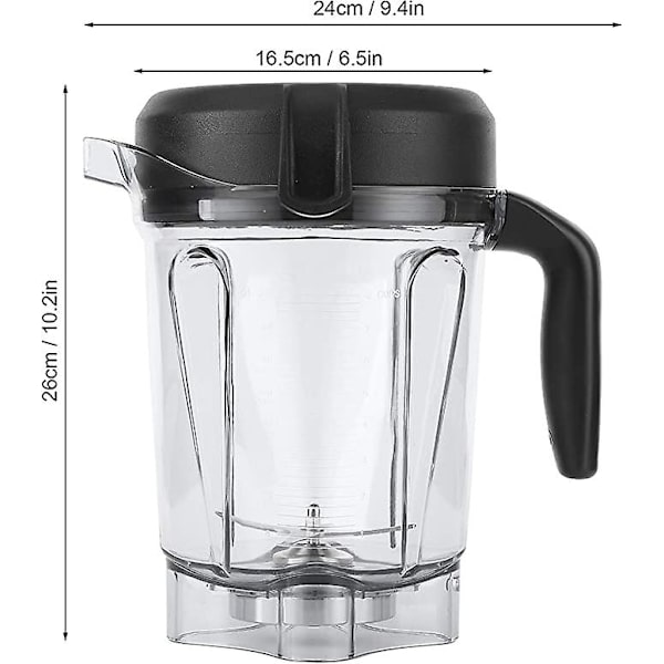 Blenderbehållare, Transparent Matblenderbehållare Med Bladlock Ersättningstillbehör Passar För Vitamix Behållare 64oz, Kompatibel För G-serie Ma