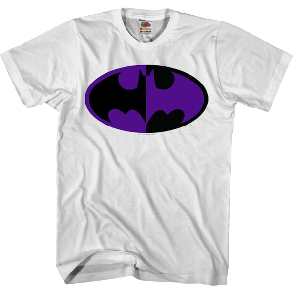 Sort og lilla Bat-symbol Batman T-shirt Ny S