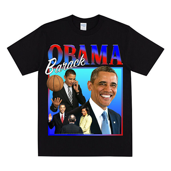 BARACK OBAMA Kunnianosoitus T-paita Black XXL
