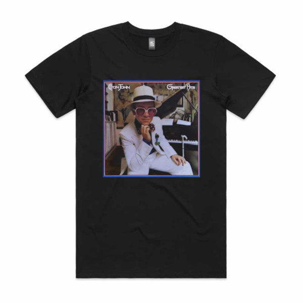 Elton John Elton Johns Greatest Hits Album Cover T-shirt Svart XL