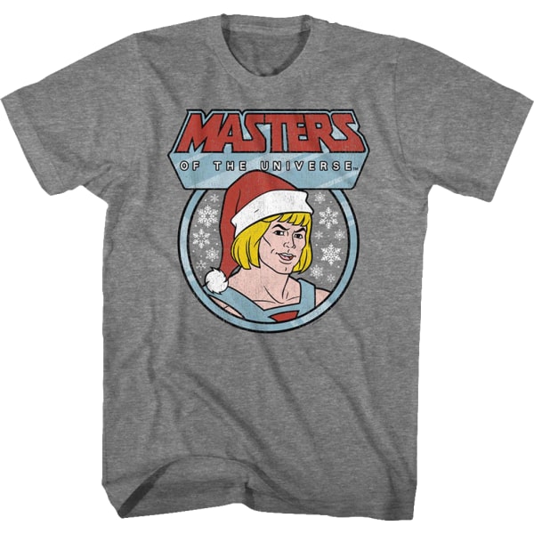 He-Man Santa Claus Hat Masters of the Universe T-shirt S