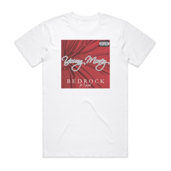 Young Money Bed Rock Feat Lloyd Album Cover T-Shirt Hvid S