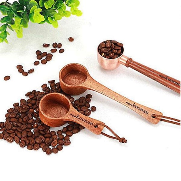 Trämätningssked Sked Kaffebönor Bar Kök Hem Bakverktyg Mätkopp Verktygssats