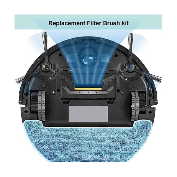 4-pack för V8s X750 X785 V80 Robotdammsugare Moppar