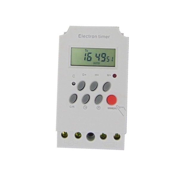 Kg316t-Ii DIN-skena mikrodatorklockstyrning omkopplare tidstyrning timer AC 220v 25A digital timer