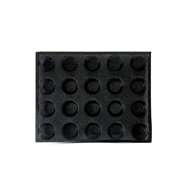 20 Huller Silikonform Kage T Mini Pizza Model Rundt Brød Burger Form Non-stick Bagepande Værktøj