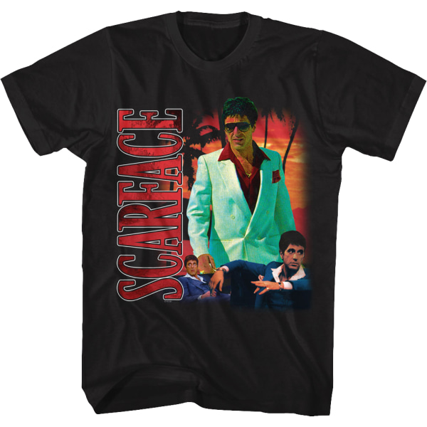 Tony Montana Collage Scarface T-skjorte XXL