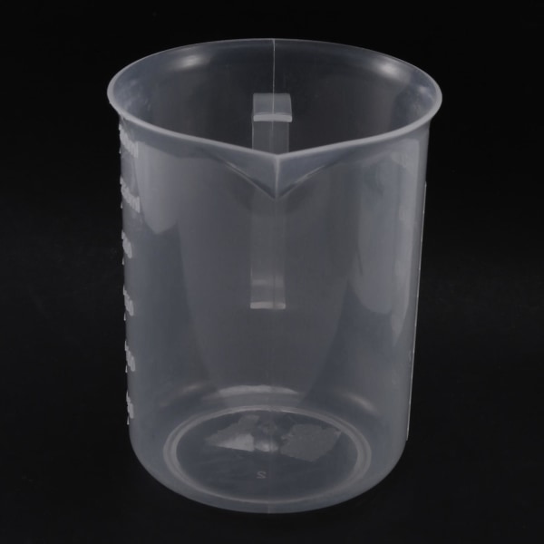 3X Målekande 250ml Gradueret Beholder Transparent Hvid Plastikkop