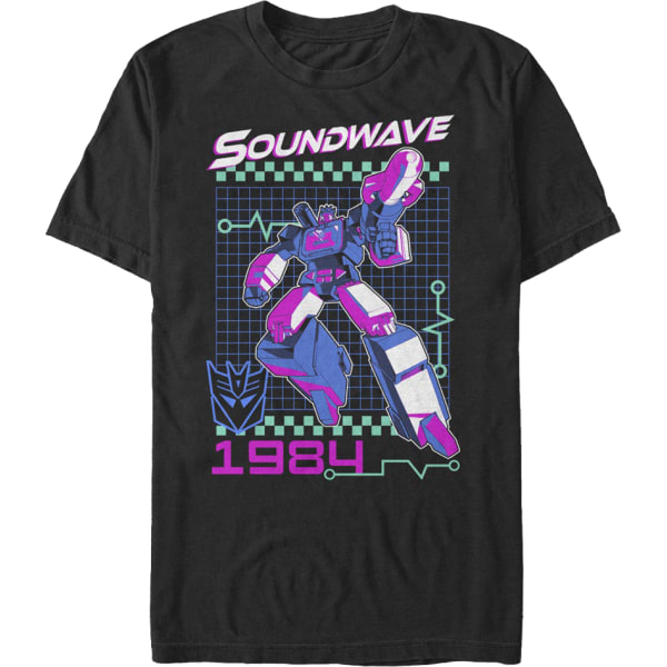 Neon Soundwave Transformers T-shirt XL