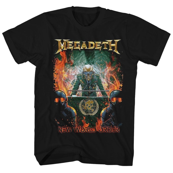 Megadeth T Shirt Ny värld beställer konst Megadeth Shirt L