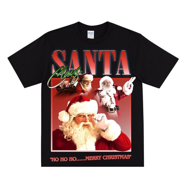 SANTA CLAUS T-skjorte til jul Black L