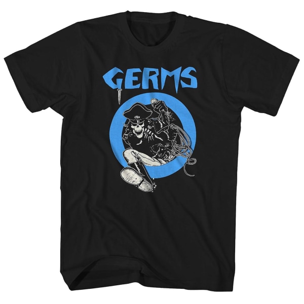 Germs T-shirt Skeletter i Læder Logo Germs Shirt L