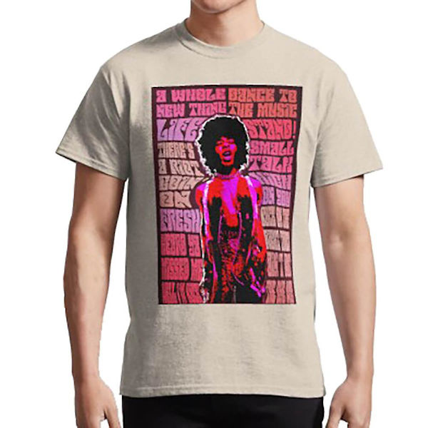 Sly Album Vintage Retro -kuvioinen T-paita sand M
