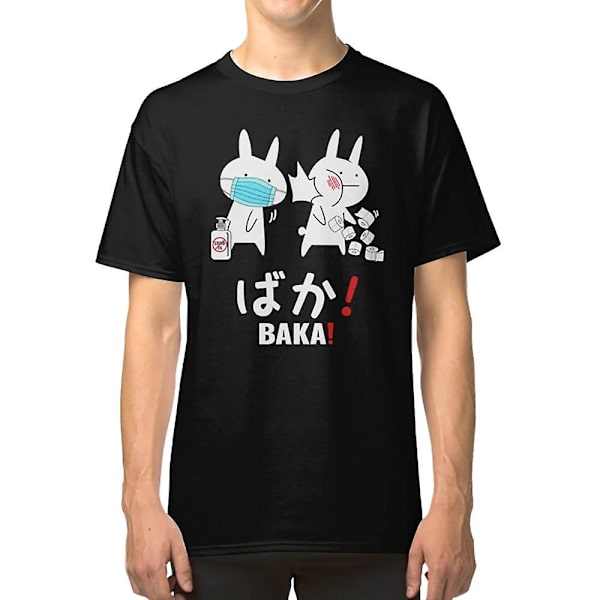 Baka anime manga, baka-kani slap, kawaii lahja T-paita navy