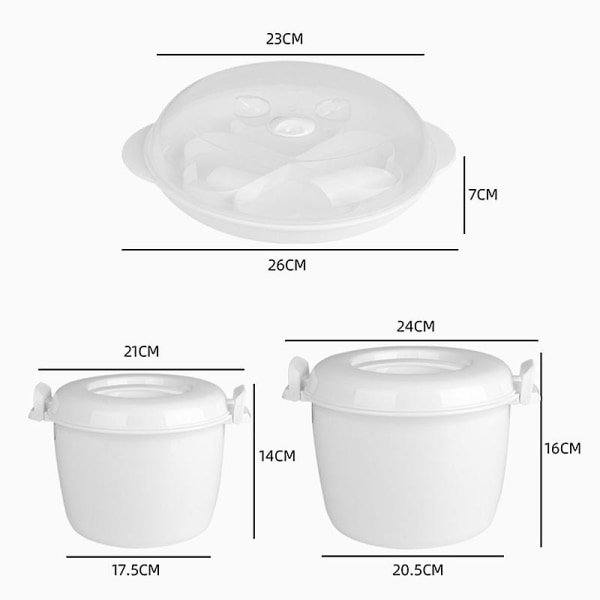 Mikrovågsugnsriskokare Multifunktionell Liten Lunchlåda Mikrovågsugnskokkärl