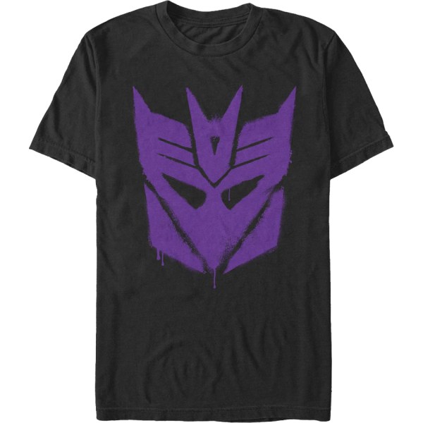 Sort Decepticon Graffiti Logo Transformers T-Shirt XXL