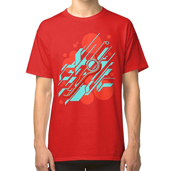 Monado Abstrakt T-skjorte red XL