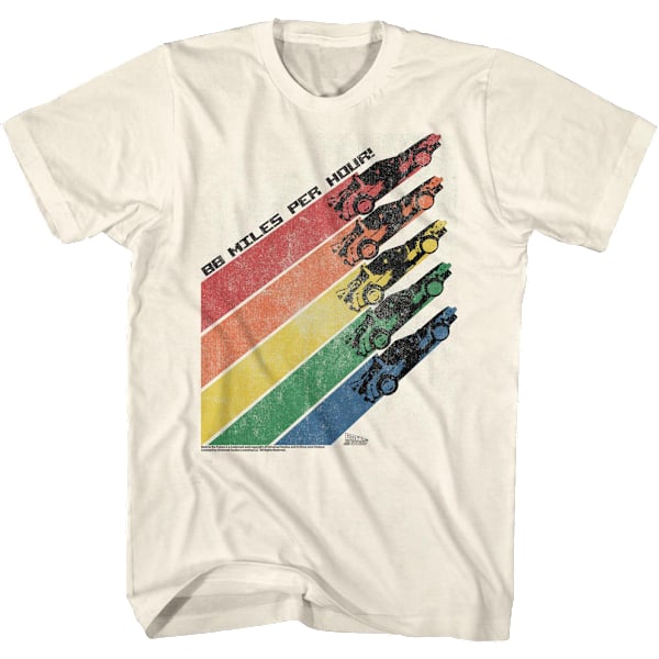 Retro 88 Miles Per Hour Tilbage Til Fremtiden T-shirt L