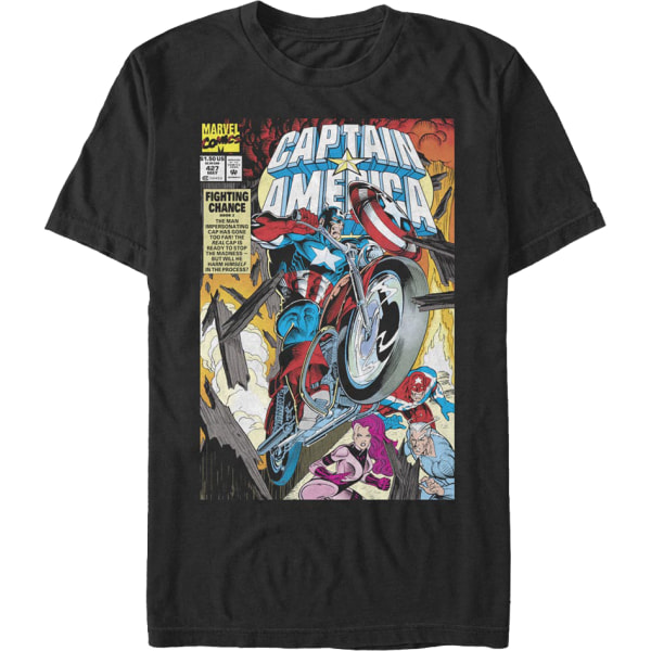 Captain America Fighting Chance Marvel Comics T-shirt Ny S